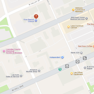 First Baptist Church - Map thumbnail - click to enlarge